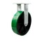 Service Caster 10'' Extra Heavy Duty Green Poly on Cast Iron Wheel Rigid Top Plate Caster CRAN-SCC-KP92R1030-PUR-GB - alternate 1